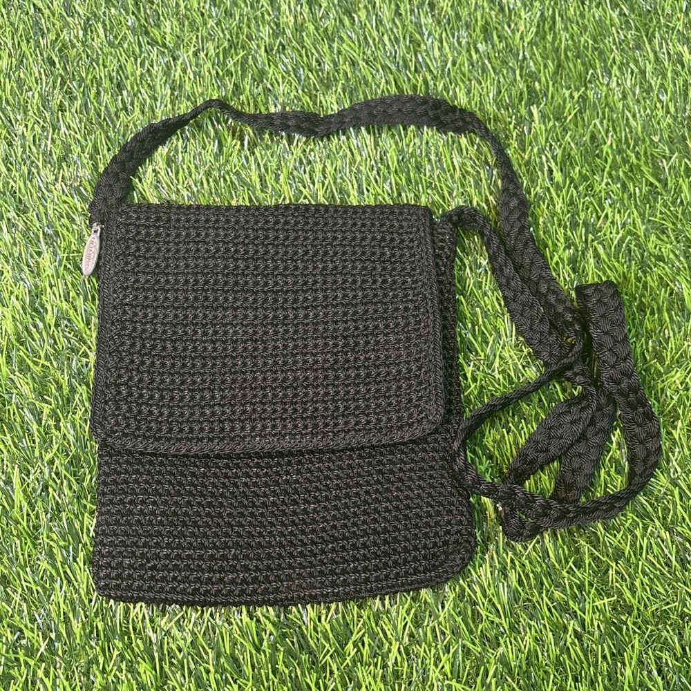 Old Navy‎ Black Knitted Crossbody Bag 100% Olefin Mini Purse Small RN54023